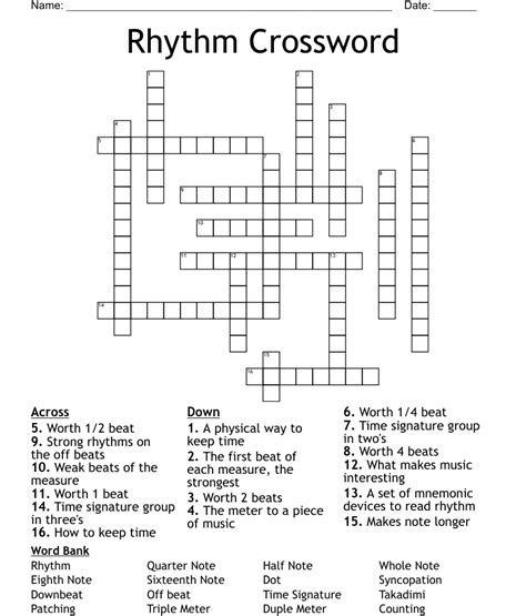 rhythm crossword clue|rhythm crossword answer.